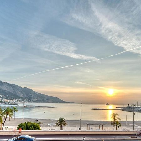 Apartment les Sablettes panoramic sea view Menton Extérieur photo