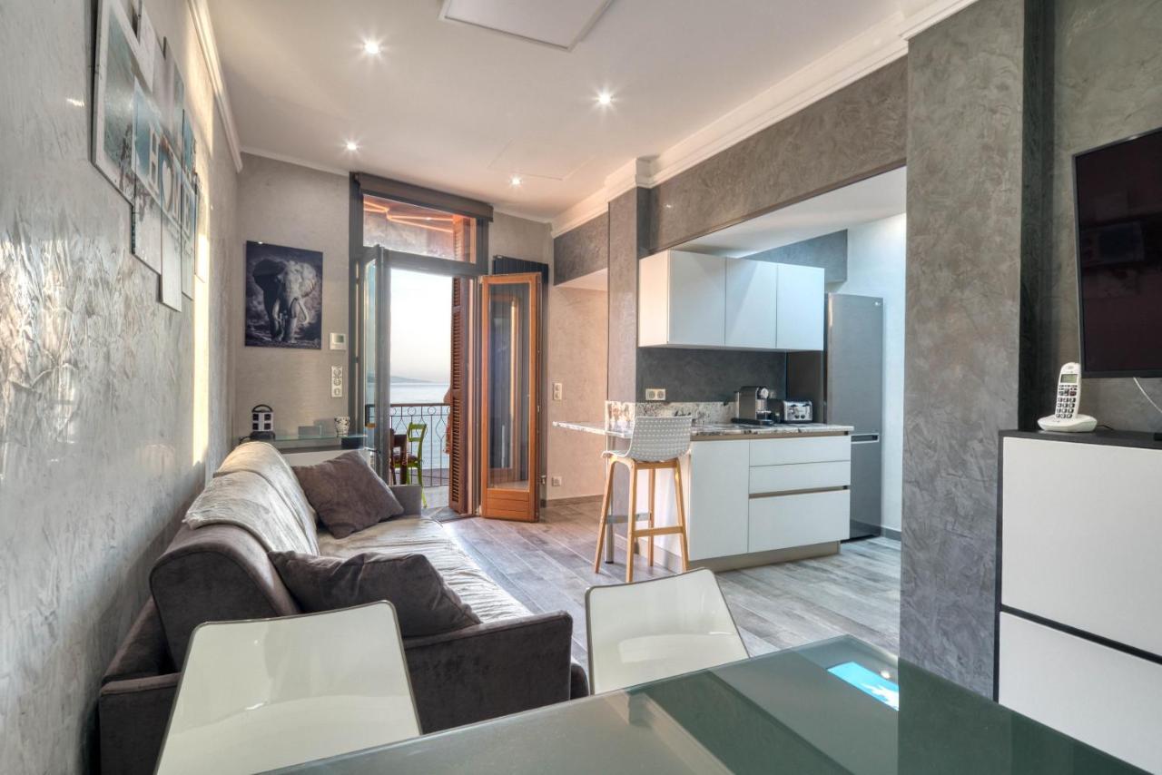 Apartment les Sablettes panoramic sea view Menton Extérieur photo